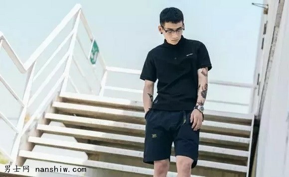 男生工装短裤穿搭图